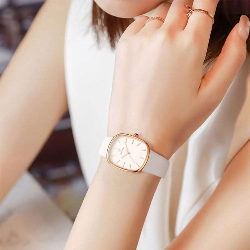 Wwoor-女性のための防水レザークォーツ時計,女性の腕時計,トップブランド,ファッショナブルなブレスレット,高級時計,2024