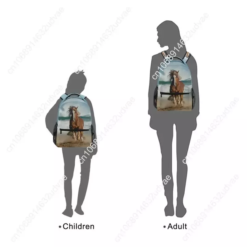 Tas sekolah tahan air untuk anak laki-laki, tas sekolah motif kuda untuk anak perempuan, tas ransel Laptop untuk remaja, tas sekolah Berita
