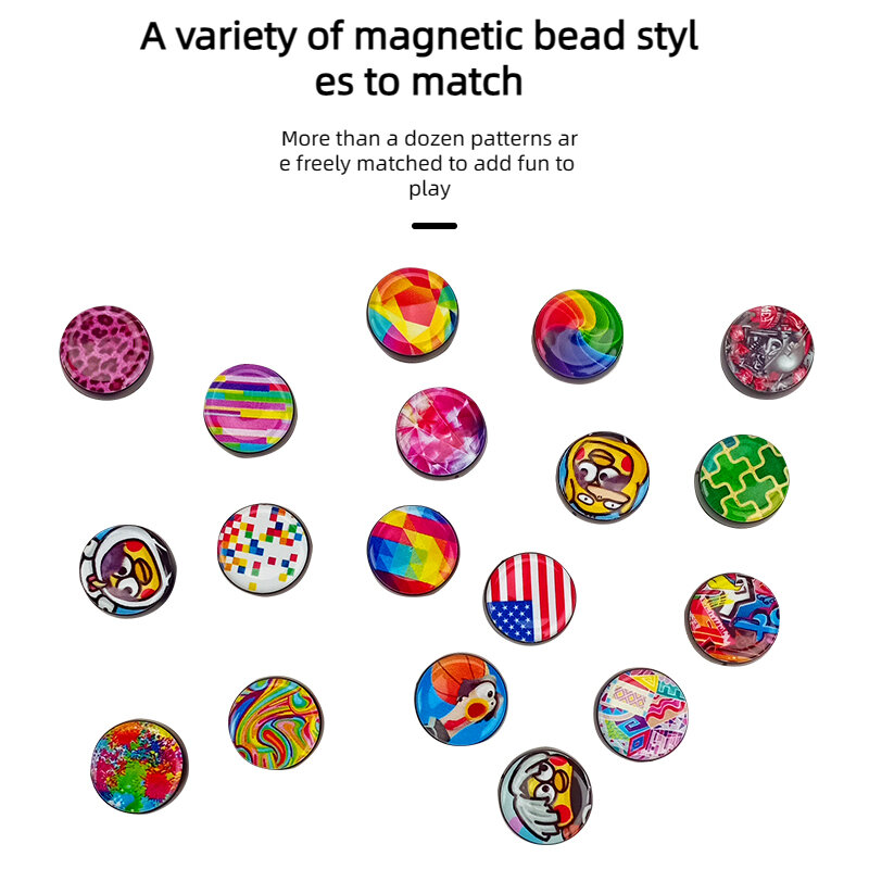 PopPuck-Jouets magnétiques élastiques colorés, série rotative à la main, soulagement du stress, cadeaux de Noël pour adultes et enfants