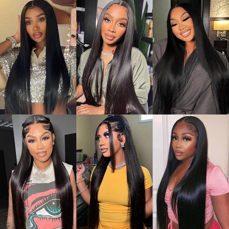 Straight Lace Front Wigs Human Hair Pre Plucked 180 Density 13x4 HD Lace Frontal Wigs with Baby Hair Glueless Human Hair Wig