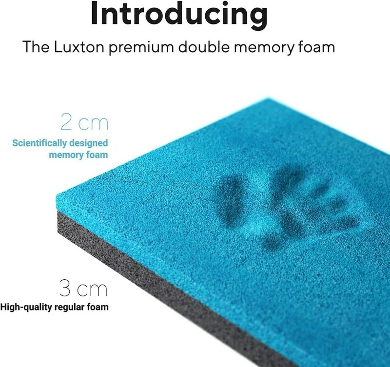 Luxton meja pijat busa memori Premium, rumah-pengaturan mudah-dapat dilipat & portabel dengan tas pembawa