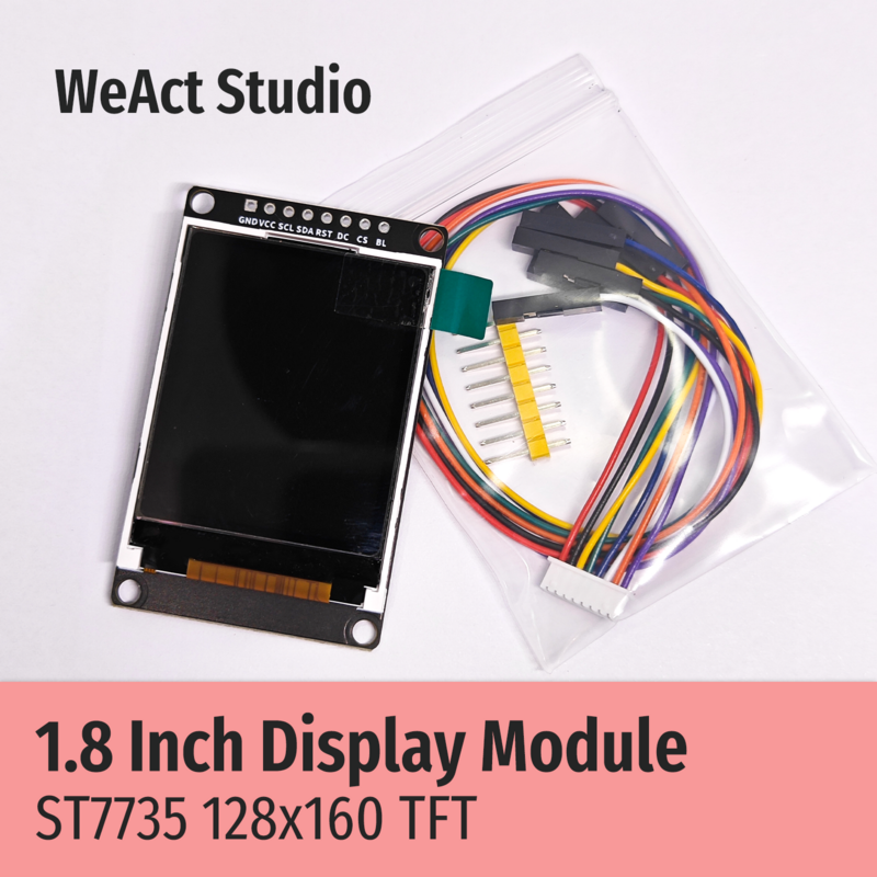 Wact 1.8นิ้วจอแสดงผล TFT โมดูล LCD สีเต็มรูปแบบไดรฟ์ ST7735คุณภาพสูง