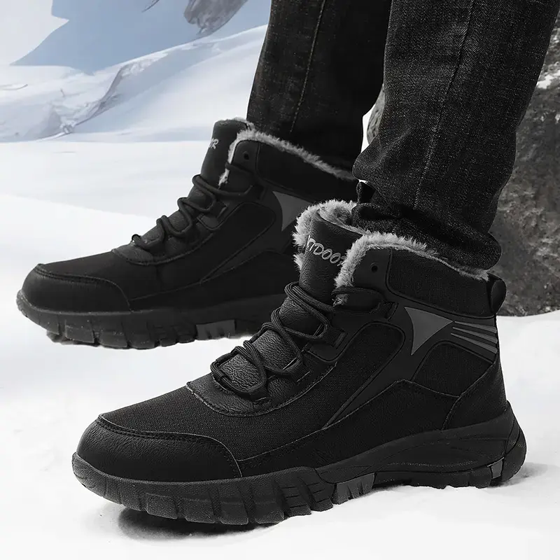 Zimowe buty męskie Outdoor termoizolacyjne pluszowe buty motocyklowe buty terenowe męskie botki buty do wspinaczki męskie