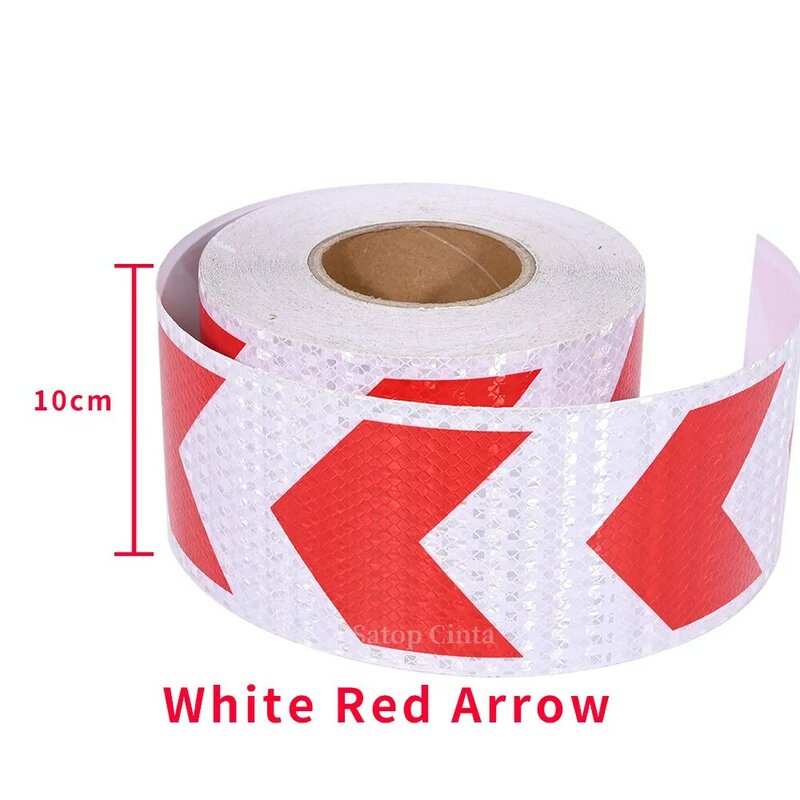 High Light 10cm/4inch szerokość materiał odblaskowy czerwony biały żółty PVC Honeycomb odblaskowa naklejka taśma 10m długie odblaskowe naklejki