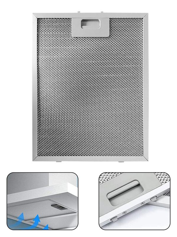 Okap kuchenny filtry siatka ze stali nierdzewnej Aspirator wentylacyjny Aspirator wentylacyjny filtr okap filtr przeciwtłuszczowy 230x260mm
