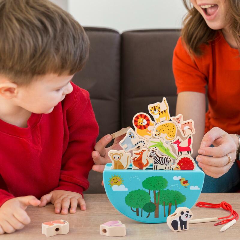 Деревянные блоки животных, дошкольные Обучающие игрушки, искусственная игрушка для детей, малышей, девочек, мальчиков