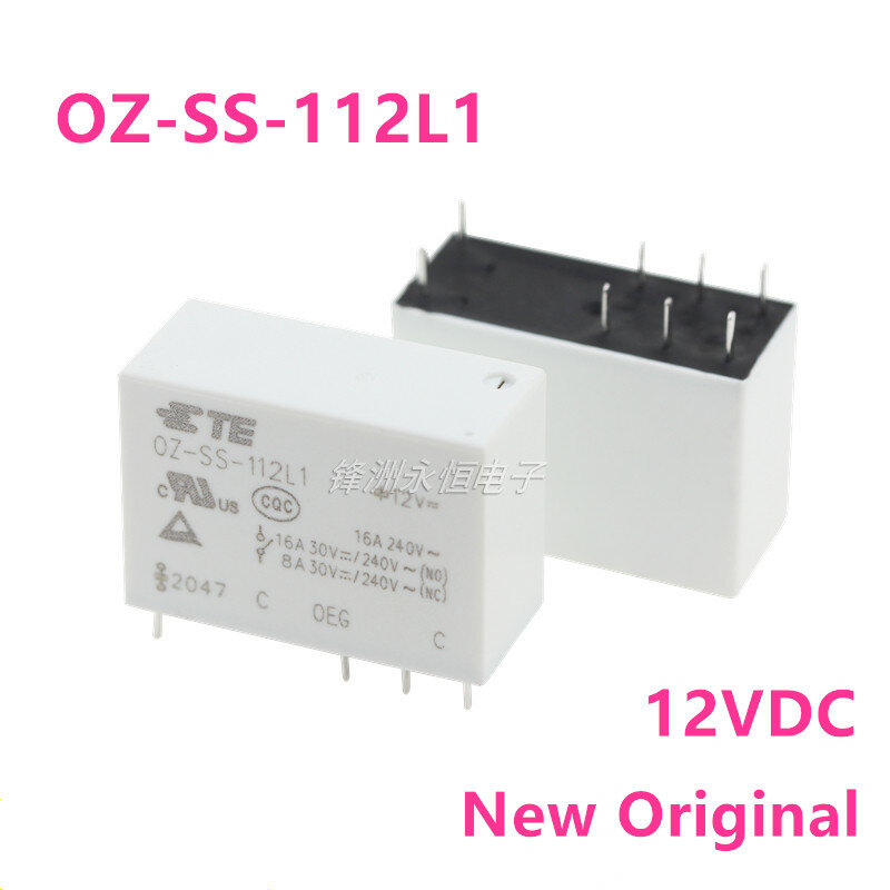 OZ-SS-112L1 OZ SS 112L1 12VDC 12V 릴레이 16A 8 핀 TE, 정품 신제품, 1 개