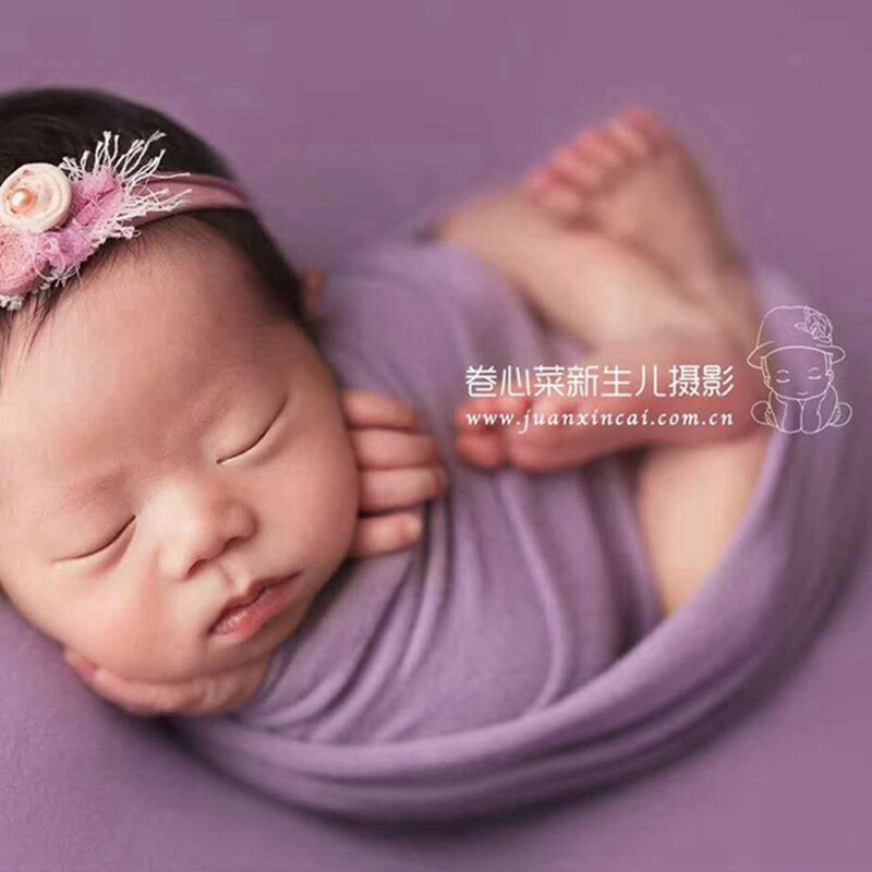 Baumwolle Neugeborenen Jersey Wrap Stretch Baby Posing Wrap Neugeborenen Requisiten für die Fotografie Fotoshooting Schicht Baby Fotografie Zubehör