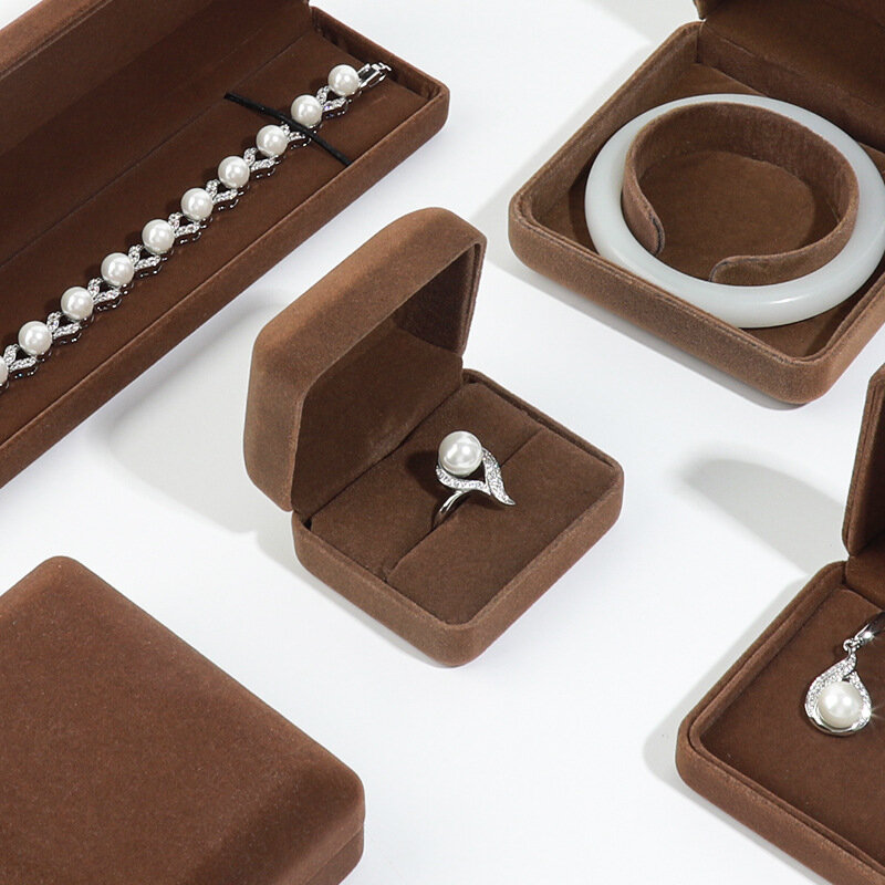 Бархатная Подарочная коробка для ювелирных изделий высокого качества, для колец, серег, ожерелий, подвесок, браслетов, для путешествий, товар для упаковки свадебных украшений
