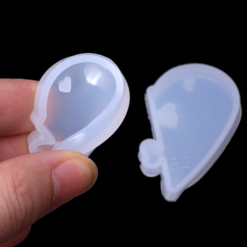 Błyszczący błyszczący kształt serca silikonowe formy żywiczne DIY ręcznie robiony brelok do kluczy