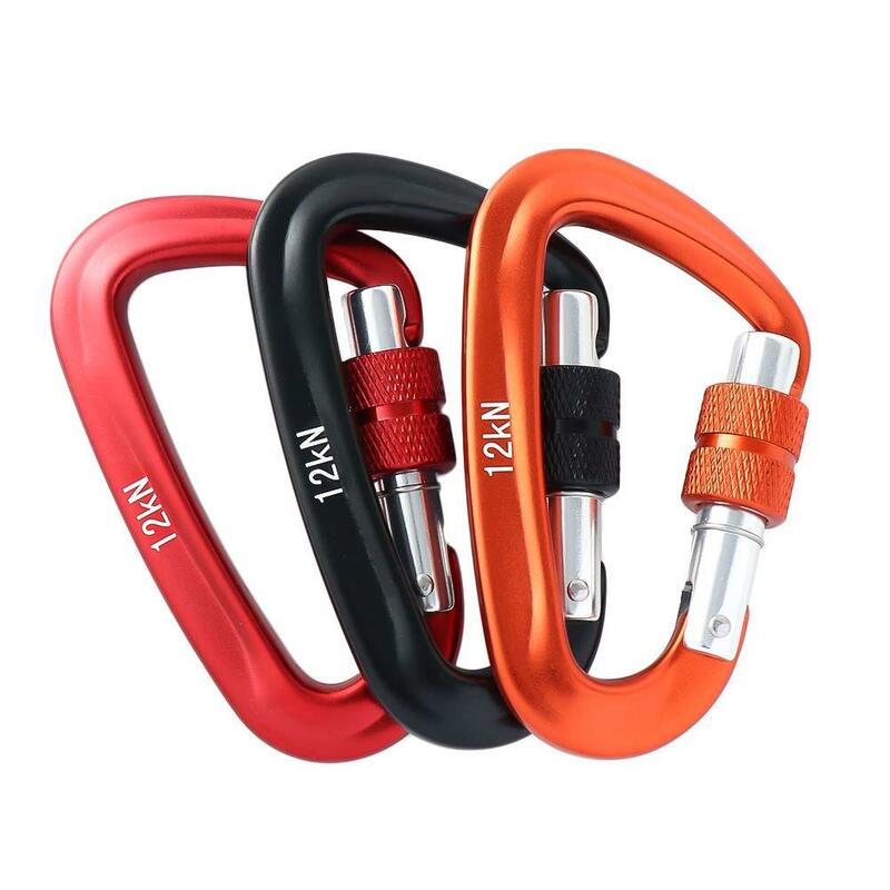 12KN Protective Equipment Outdoor Accessory Safety Lock Climbing Carabiner Mountaineering Buckle Hanging Buckles Buckle Hook