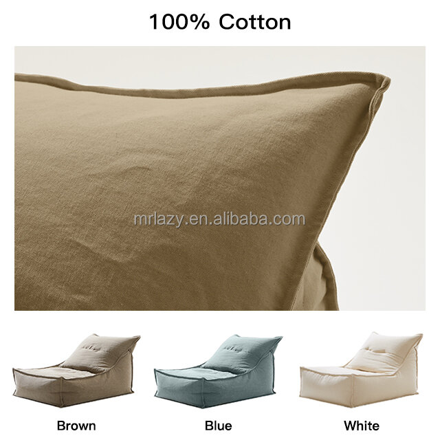 Indoor Giant Bean Bag Chair Covers, Custom Game Lounge Sofá-cama, 100% algodão, sem enchimento, preguiçoso, Puff, CNLF