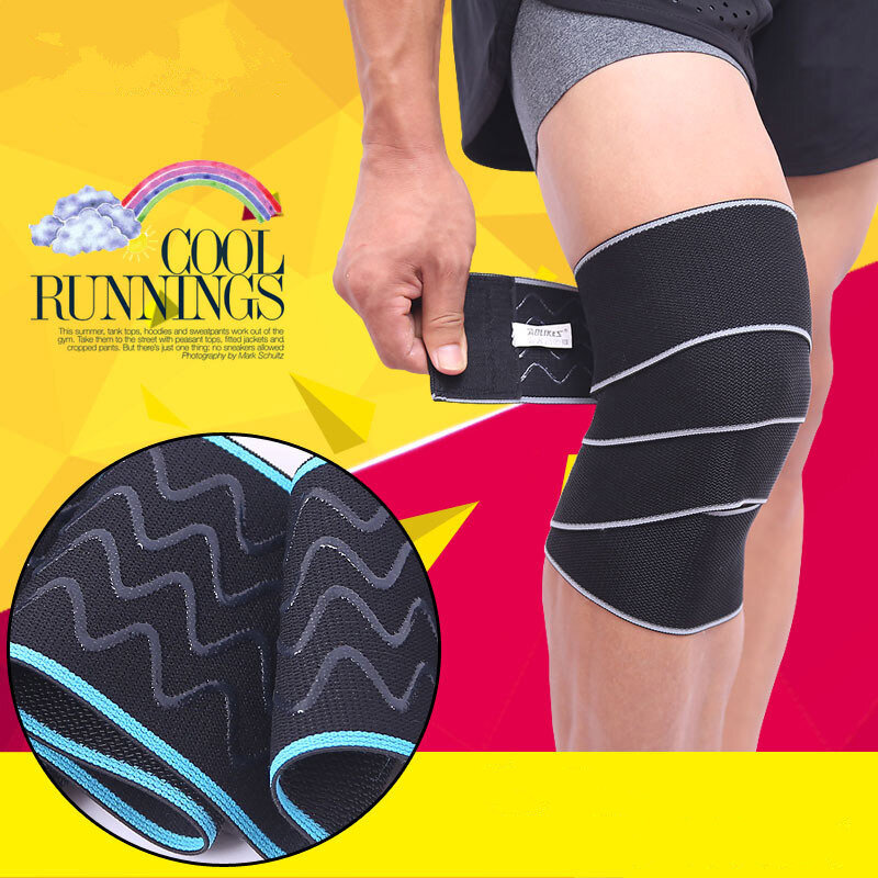 1 szt. Paski ciśnieniowe siłownia podnoszenie ciężarów orteza stawu skokowego treningowe elastyczne bandaże do koszykówki ochraniacze na kolana antyskręcające
