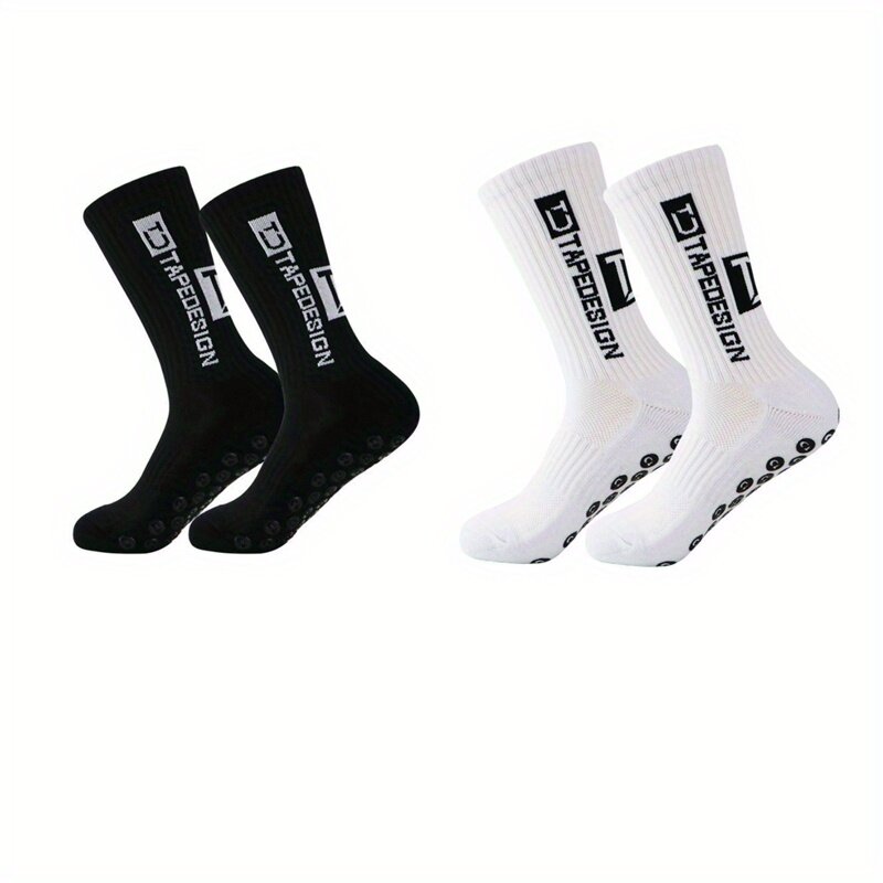 2 Pairs /3 Pairs/5 Pairs New Football Socks Sports Socks Men's and Women's Mid-tube Socks Towel Bottom Silicone Non-sli