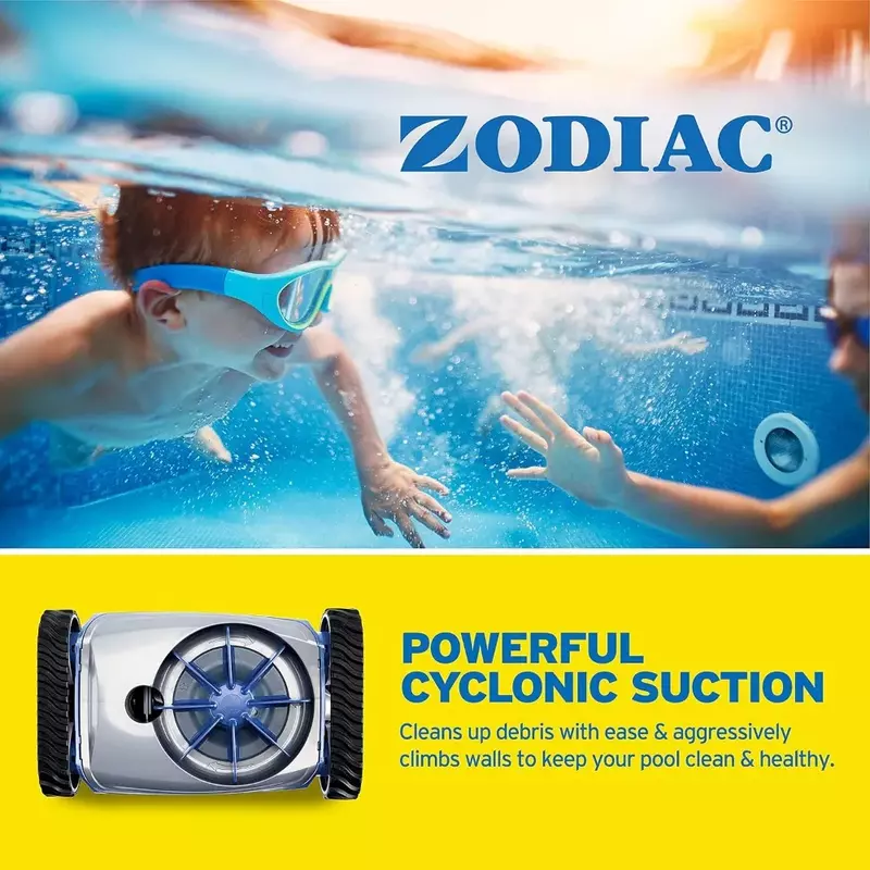 MX6 limpador automático de piscina de sucção, piscinas no solo, azul, cinza