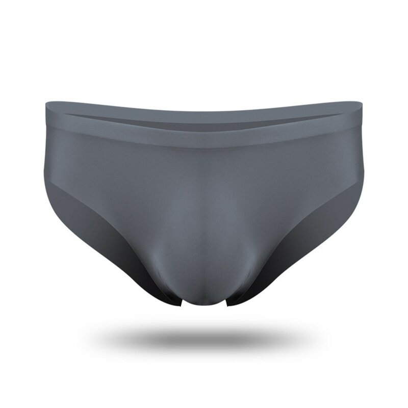 Men Boxer Briefs Ice Silk Underwear Seamless Panties Hombre U Convex Lingerie Sexy Bikini Thong Comfort Silky Swim Underpants