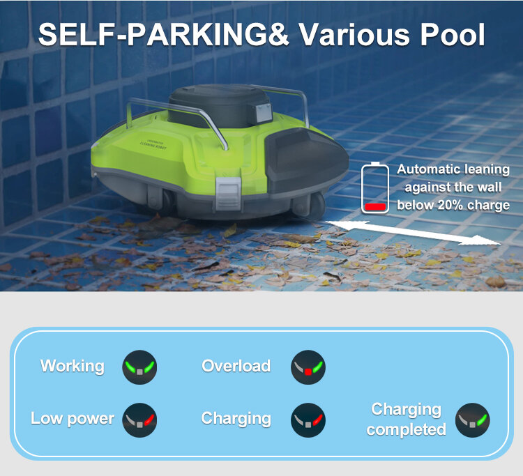 Filtre de piscine robotique sans fil, nettoyeur de haute qualité