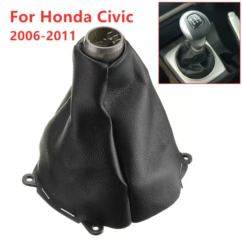 Pommeau de levier de vitesse pour Honda Civic, couvercle de coffre, frein à main, 4D, DX, EX, LX, modèle 2006, 2007, 2008, 2009, 2010, 2011, 2012, voiture 5, 6 vitesses