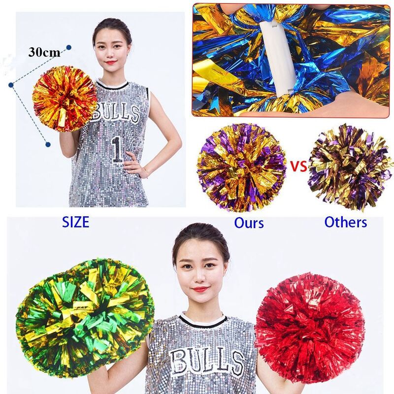 Costume de club de pom-pom girl avec pompom girl, fournitures de sport, robe de compétition, décorateur de fête de danse, paupières de fleurs