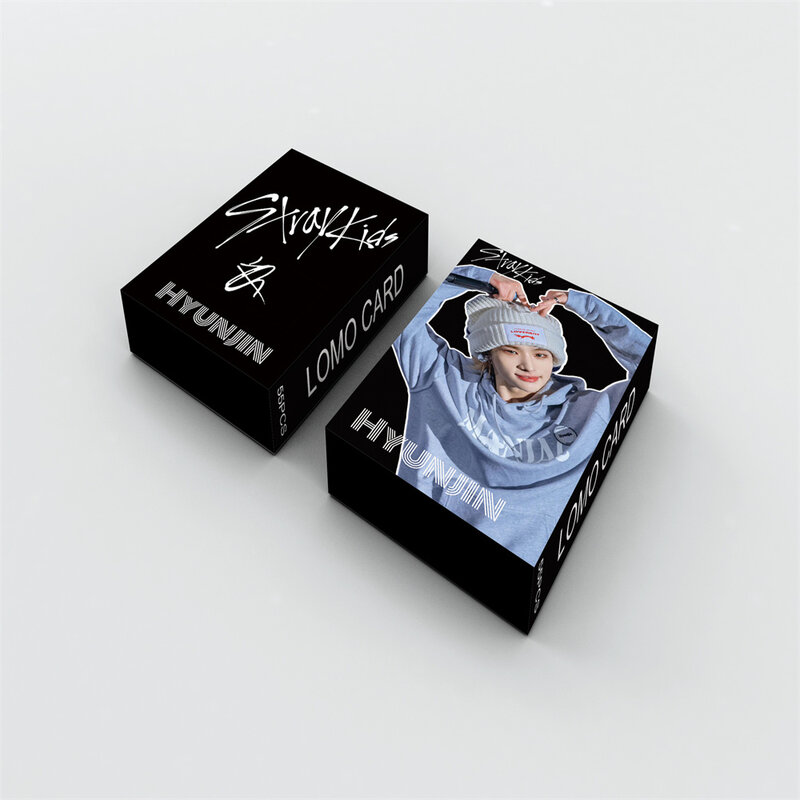 Kpop idoli Hyunjin carta fotografica personale in scatola 55 pz/set carte LOMO in stile coreano regalo di raccolta di fan di foto HD di alta qualità
