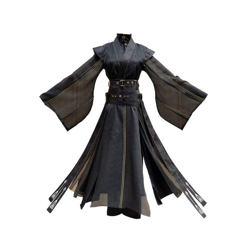 Disfraz de la serie de TV China TGCF Tian Guan Ci Fu, traje He Xuan Black Cos, conjunto completo de Hanfu antiguo