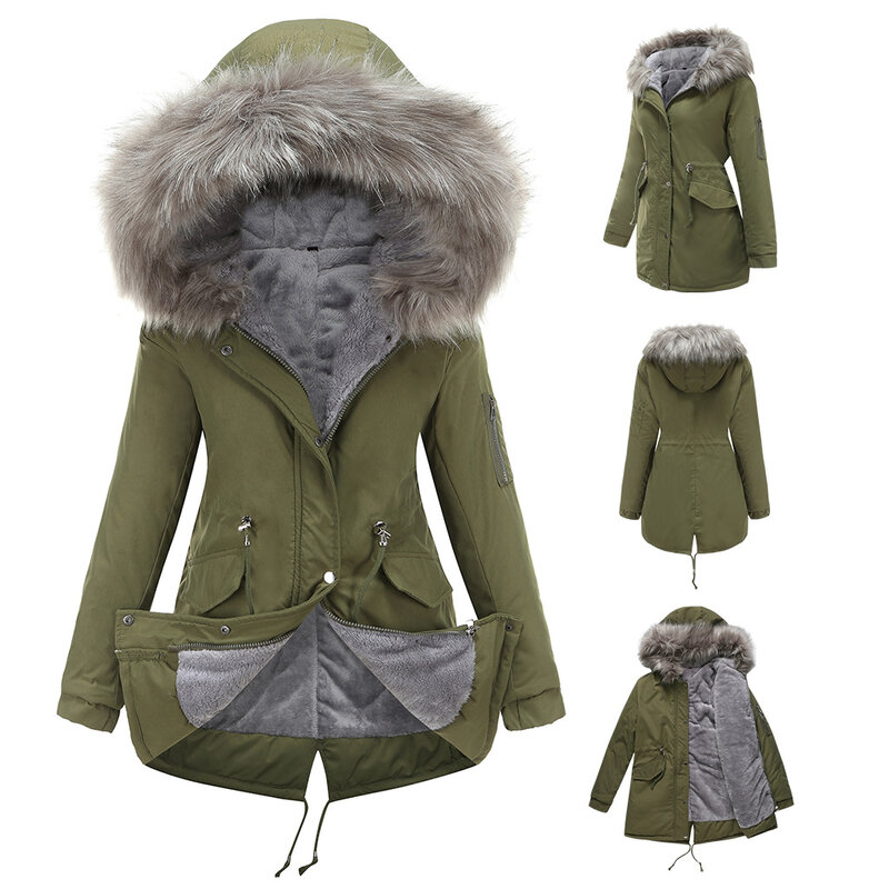 Парка VOLALO в европейском стиле, хлопковая куртка средней длины с капюшоном, зимняя теплая утепленная одежда, модные куртки, женские пуховики