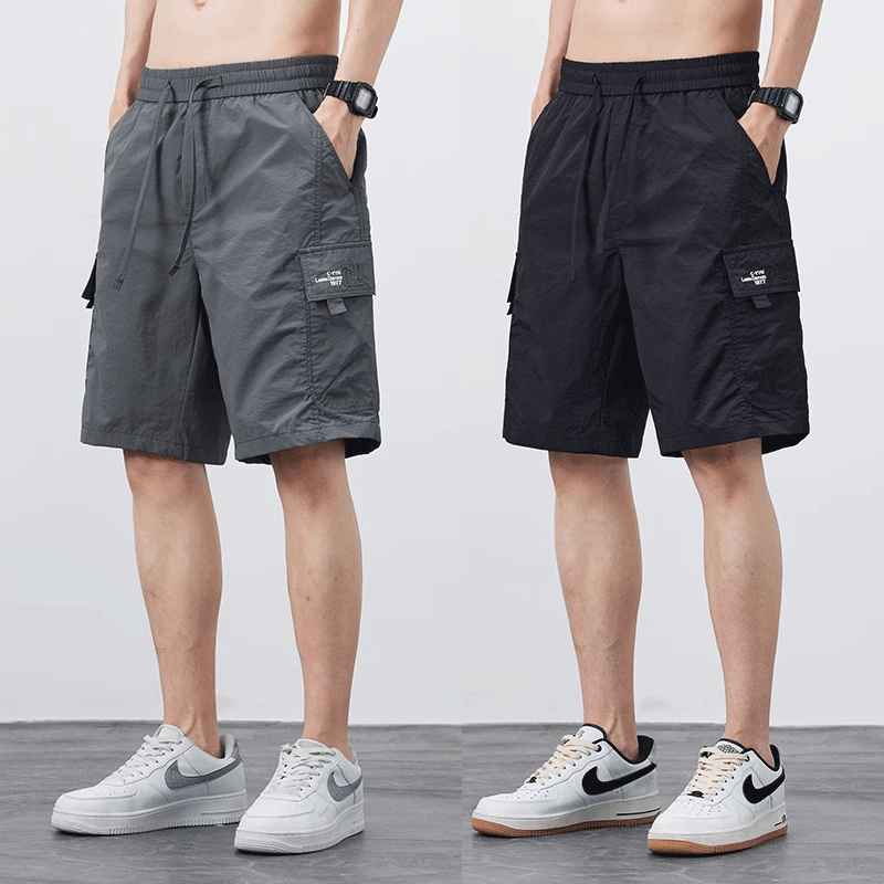 Pantalones cortos deportivos de M-5XL para hombre, ropa de calle masculina, color verde, a la moda, para gimnasio americano, verano, 2024