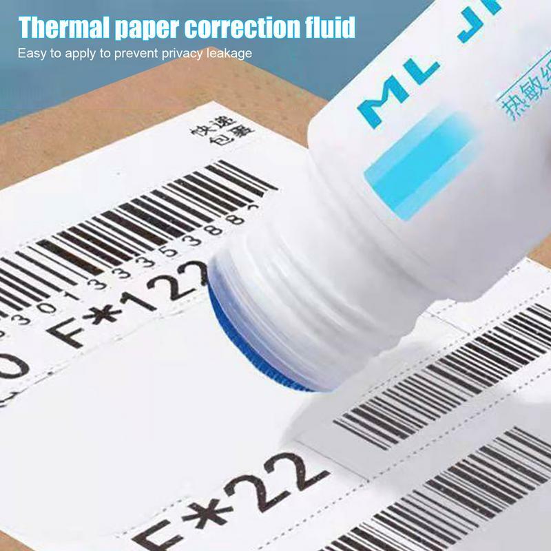 Papel térmico portátil de 20ml, 30ml, 50ml, líquido de corrección de papel térmico, Protector de identidad de secado rápido, borrador rápido