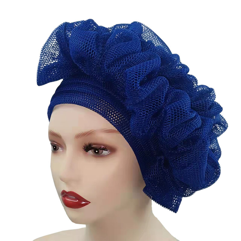 2022 New Fashion Style African Women Solid Color Headtie African Caps African Headtie