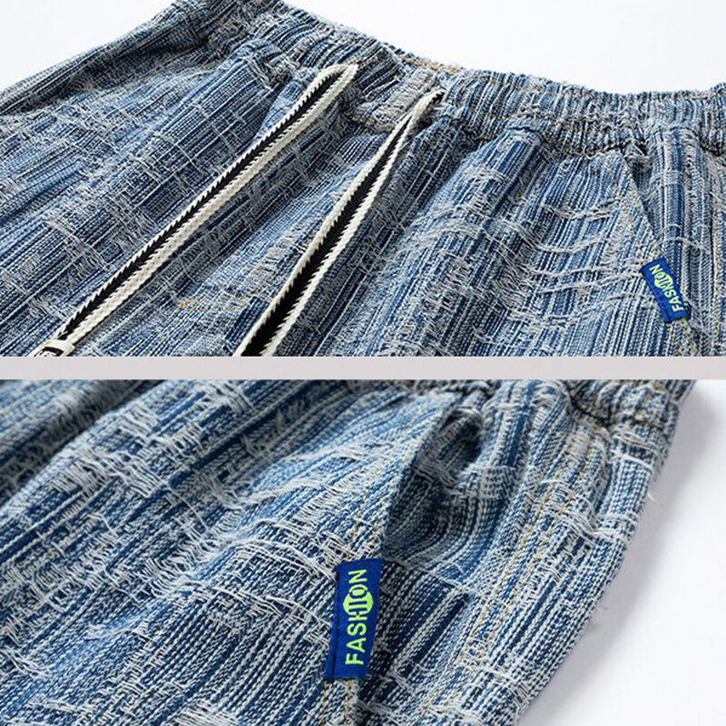 Vintage Denim Pants Men Fashion Casual Solid Color Jeans Male Straight Pants Harajuku Denim Trousers Plus Size 8XL