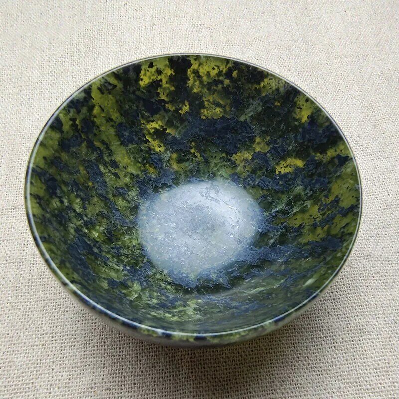 Natural Icy Yao Wang Shi Tea Bowl Strong Magnetic Tibetan Jade Tea Cup Wine Cup Serpentine Stone Jade Water Cup