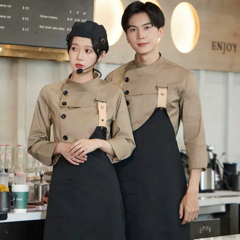 Chaqueta de algodón personalizable para restaurante y Bar, uniforme cómodo de Chef y camarero, a la moda, venta al por mayor