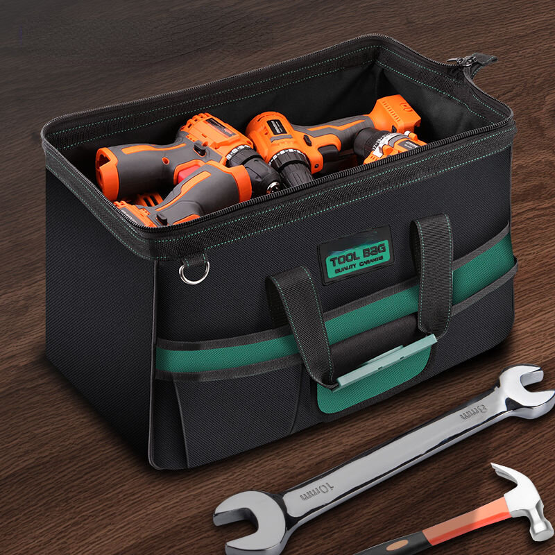 Bolsa de herramientas de mantenimiento multifuncional para electricista, bolsa de herramientas de engrosamiento portátil, instalación resistente al desgaste, grande, especial, masculino