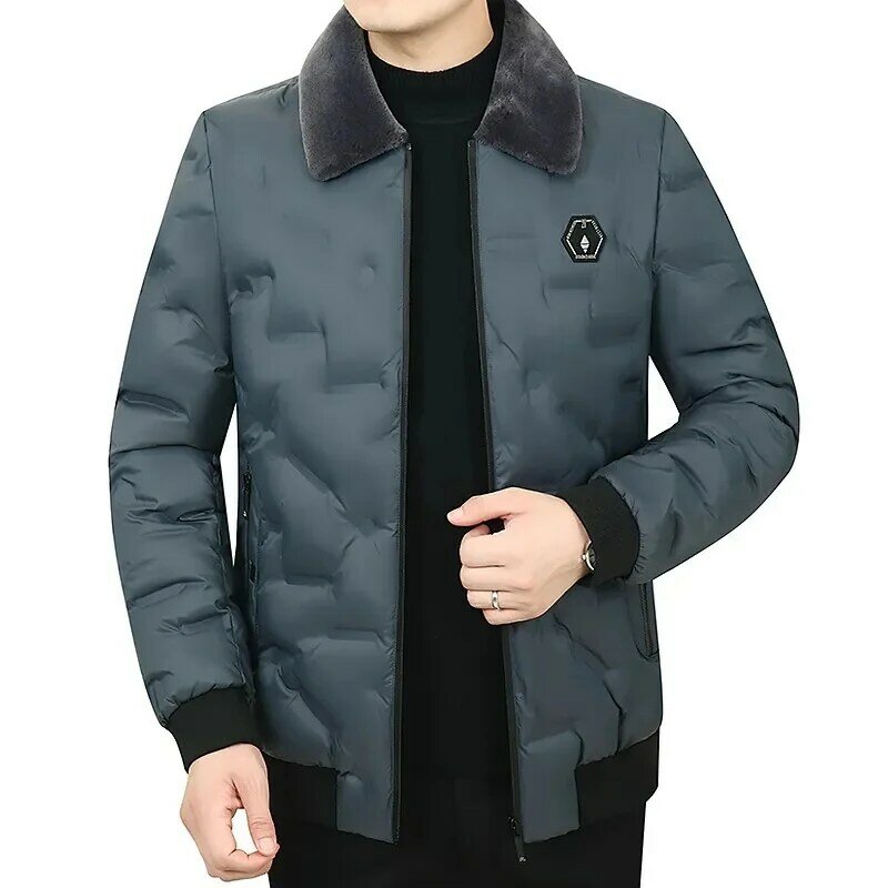 남성용 비즈니스 캐주얼 재킷, 2024 따뜻한 방풍 코튼 탑, 두꺼운 낚시 코트, 야외 하이 퀄리티 의류, 가을 겨울