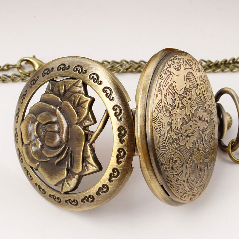 Vintage wykwintny rzeźbiony kwarcowy zegarek kieszonkowy dla kobiet spersonalizowane modne zegarki na łańcuszku zegar na prezent reloj mujer analogico