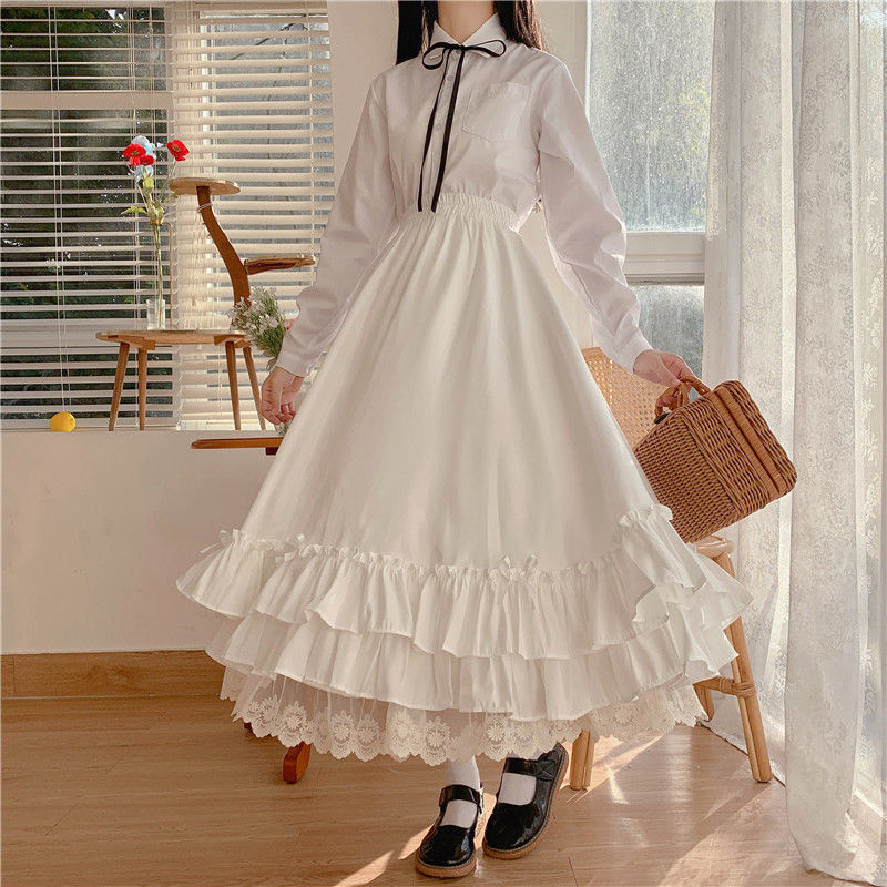 กระโปรงผู้หญิง2023กระโปรงสั้นสีขาวญี่ปุ่น Y2k Kawaii เสื้อผ้า Lolita กระโปรงผู้หญิงราคาถูกเสื้อผ้าและ Gratis Ongkir Midi กระโปรง