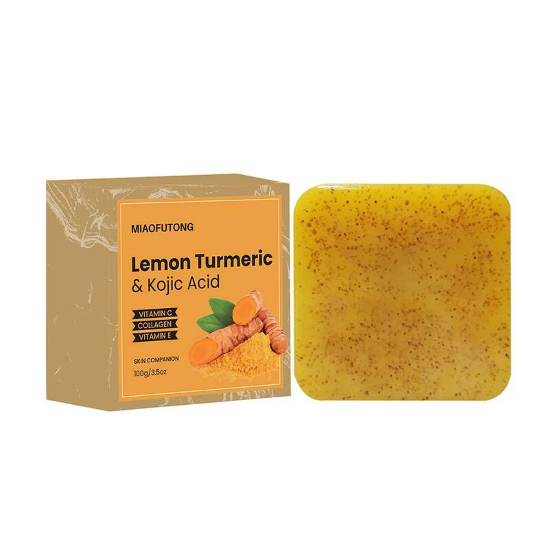Куркума лимонное мыло Kojic, лучшее мыло для светящейся кожи Y3B9
