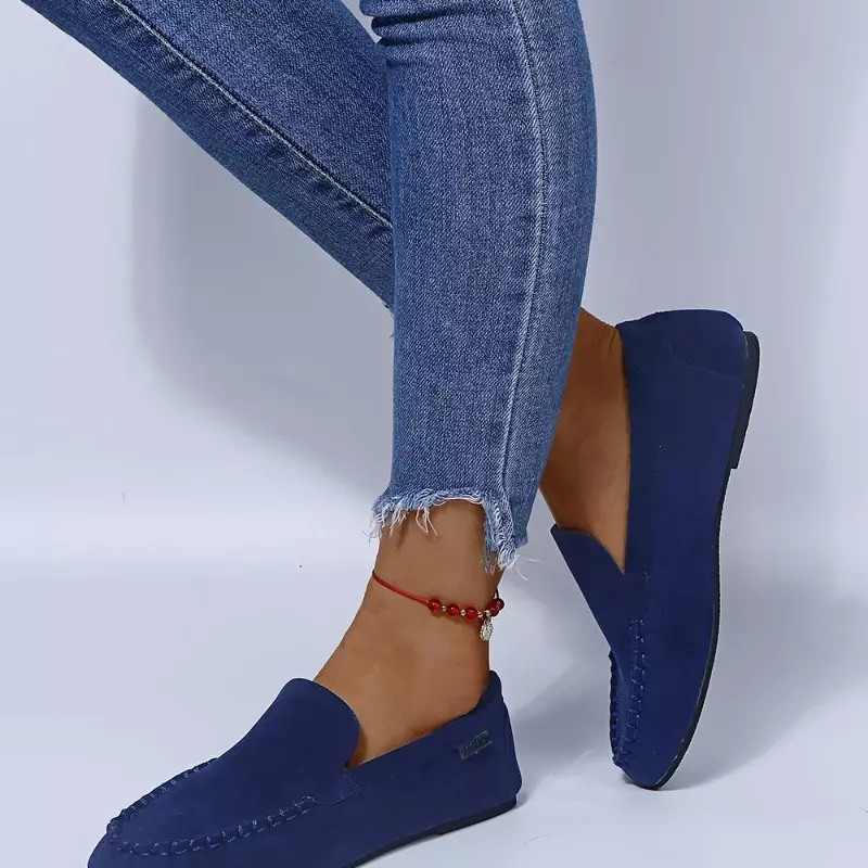 Tacco basso scarpe a punta per le donne vendita calda estate Casual scarpe da donna Solid Slip-on Shallow Pu Flats Zapatos Para Mujeres