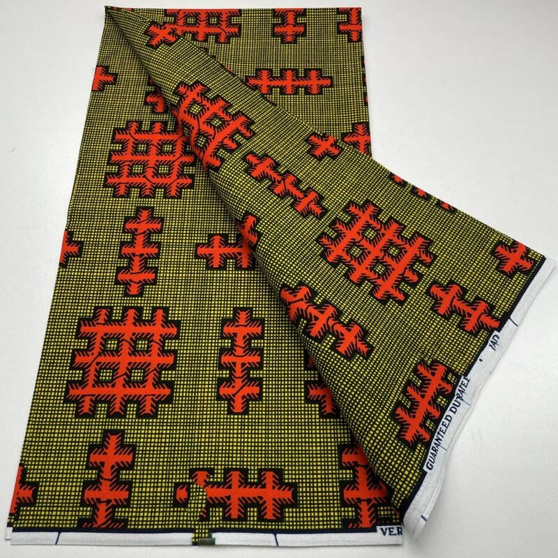 Afican Wax Fabric Holland materiale per cucire 100% cotone Ghana Ankara 6 Yards altissima qualità per il cucito del vestito Materi 3C