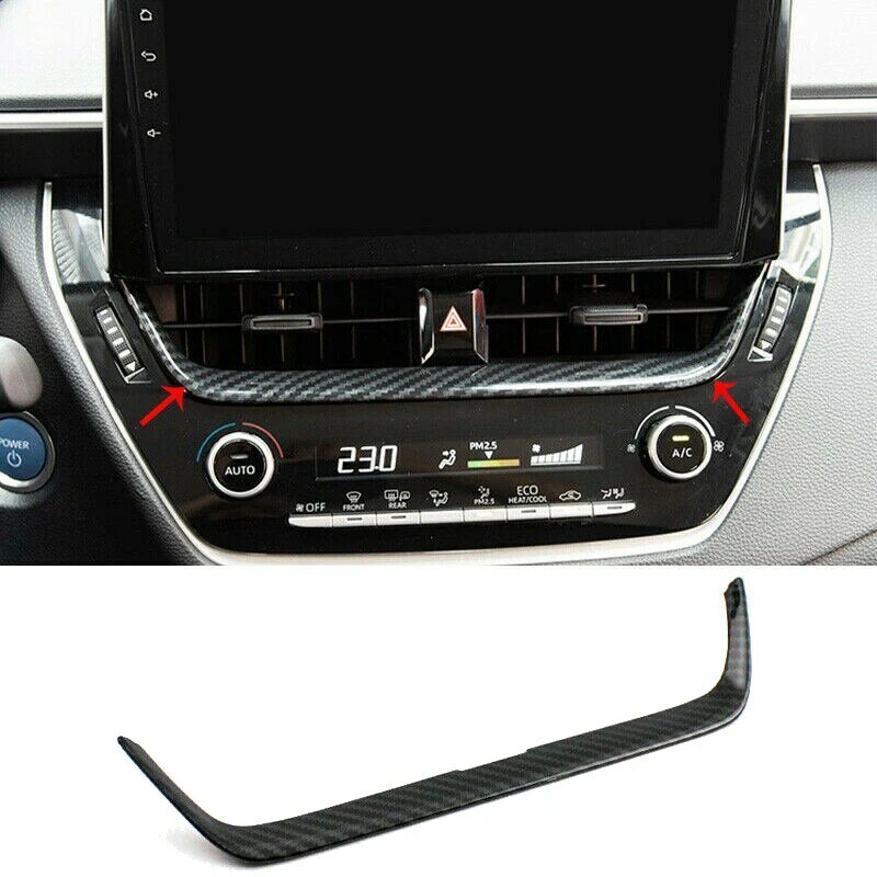 Carbon Fiber Central Console Air Outlet Vent Trim for Toyota Corolla