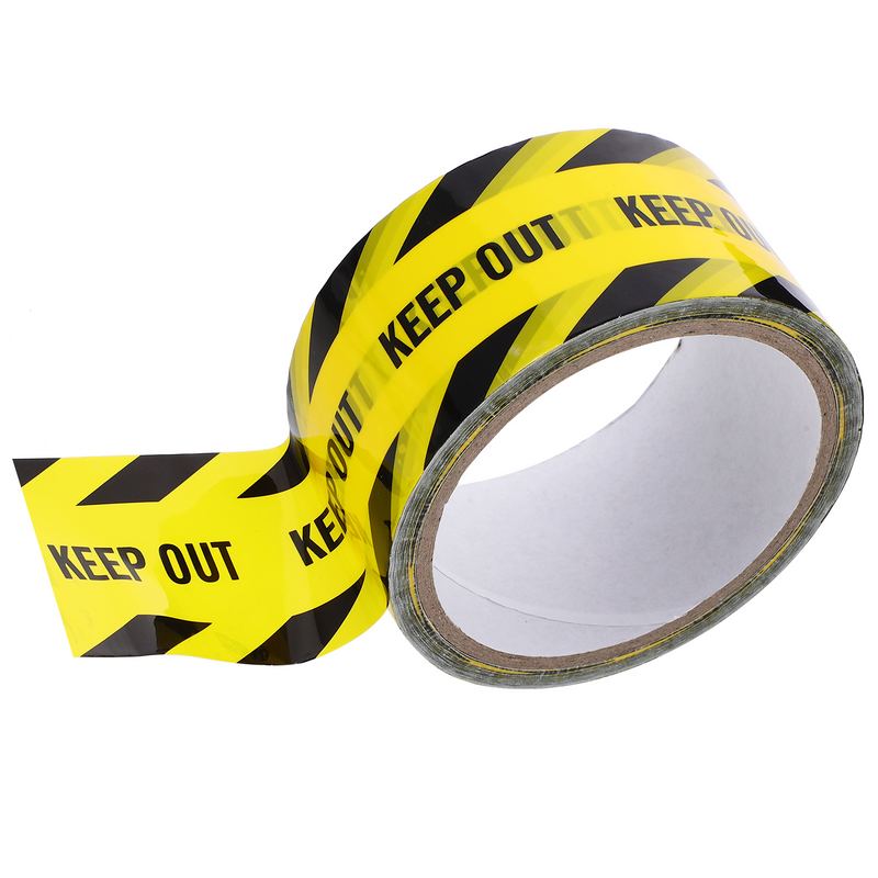 Safety Color Tape Rolls,  82 feet- Bright Yellow w/ Black for Best Readability- Maximum Visibility- Designed for Danger/