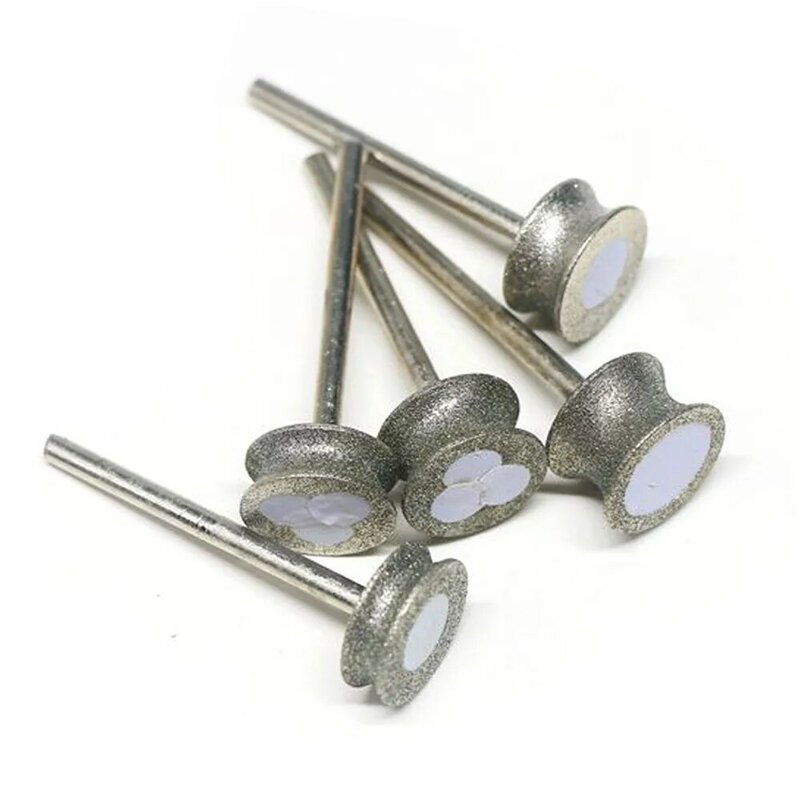 3/4/5/6/8mm cekung berlian abrasif kaca bulat Gerinda manik gelang cincin giok ukiran roda pemoles 3mm Shank
