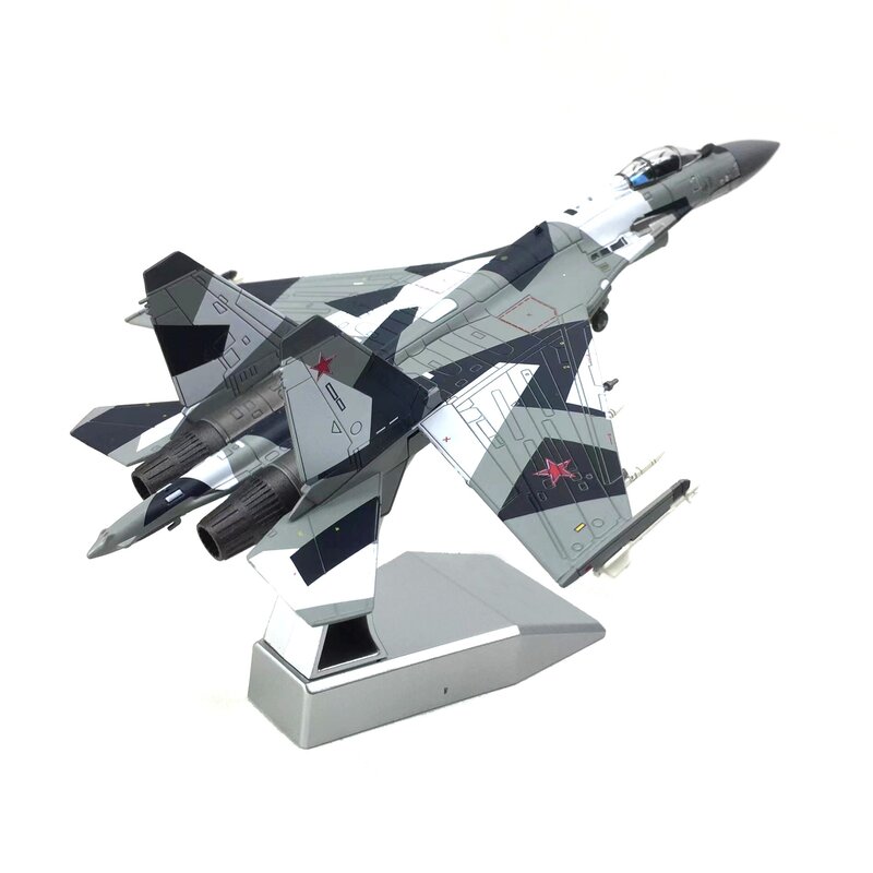 العسكرية القتالية سبيكة طائرة مقاتلة والبلاستيك نموذج ، ديكاست الروسية SU-35 ، 1:100 مقياس ، لعبة هدية جمع ، عرض محاكاة