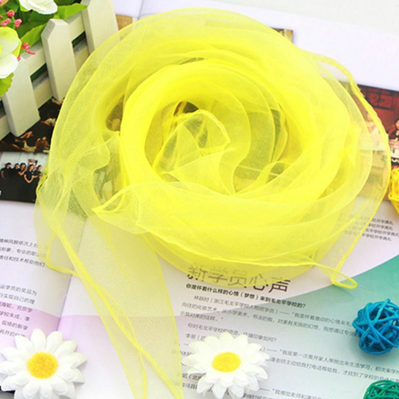 12Pcs Gymnastics Scarves for Outdoor Game Dancing Juggling Towels Candy Colored Gym Dance Gauze Scarf Kerchief