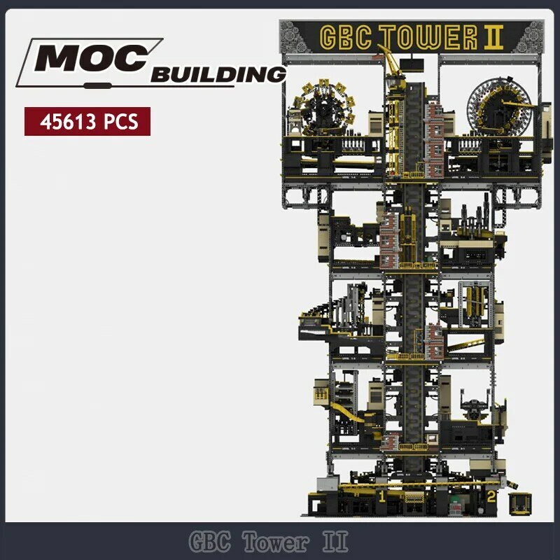 Gbcタワーii moc-ビルディングブロック,技術ブロック,レンガ,創造的なデザイン,優れたボール,教育玩具,パズル,L