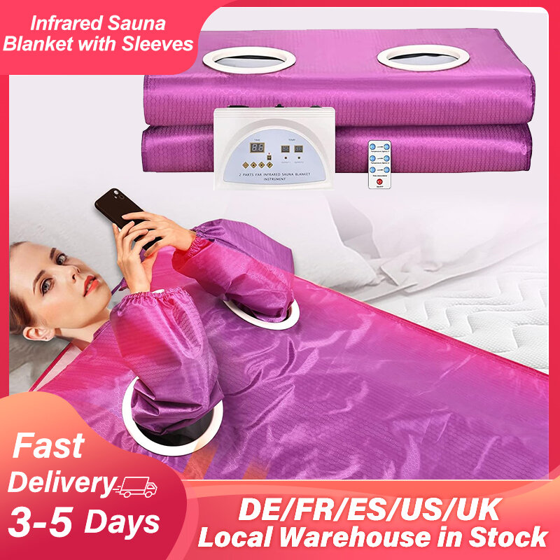 Sauna Térmica Digital Cobertor com Mangas, Perda de Peso, Detox Profissional, Sauna Suando Cama, Aquecimento Corporal, Usado para Fitness