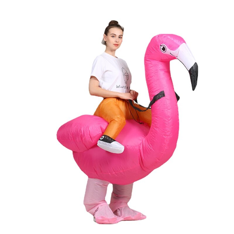 Flamingo nadmuchiwany kostium Christms maskotka kostium na Halloween dla kobiet dorosłych dzieci Cartoon Anime maskotka Cosplay na imprezę