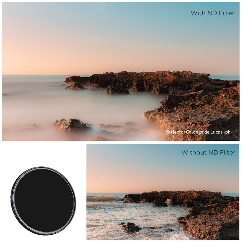 K & F Concept-filtro ND Variable ilimitado para lente de cámara, filtro de densidad neutra con 18 capas recubiertas, 67mm, ND2-ND400 (9 topes)