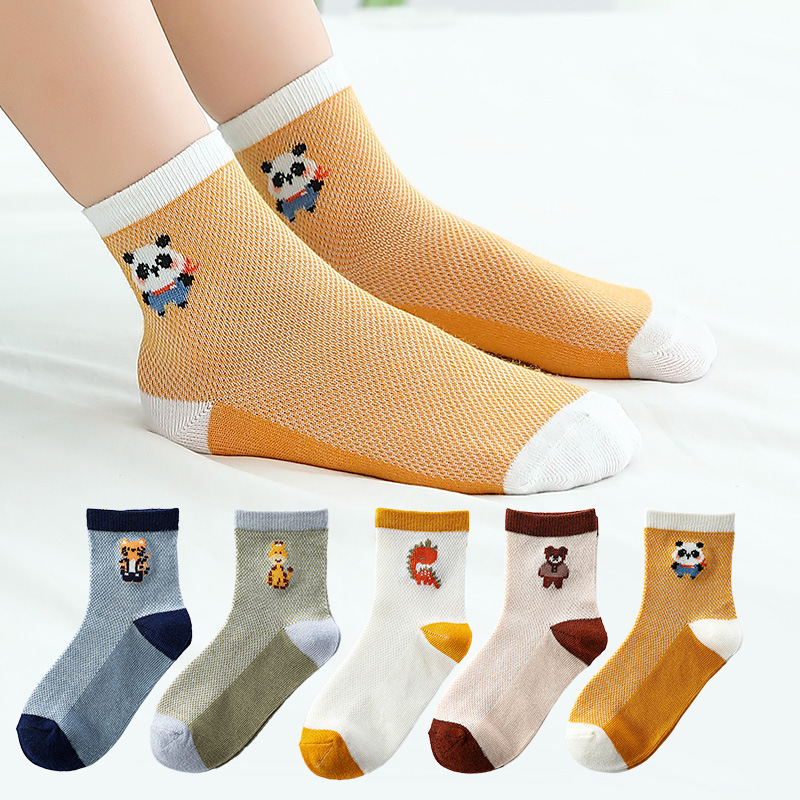 5 парт/лот летние сетчатые детские милые Мультяшные носки для девочек тонкие мягкие хлопковые детские носки для мальчиков младенцев