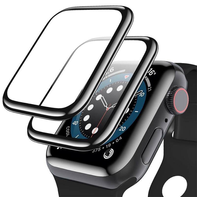 Protecteur d'écran pour Apple Watch Series 9, 8, 7, Accessoires en Verre Souple 9D HD, Film Complet iWatch 6, 5, 3 se, 44mm, 40mm, 42mm, 38mm, 45mm, 41mm